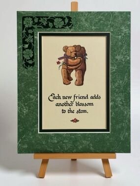 Vintage 8x10 Double Matted, Unframed, Fine Art Print Poems. 1970s New Old Stock